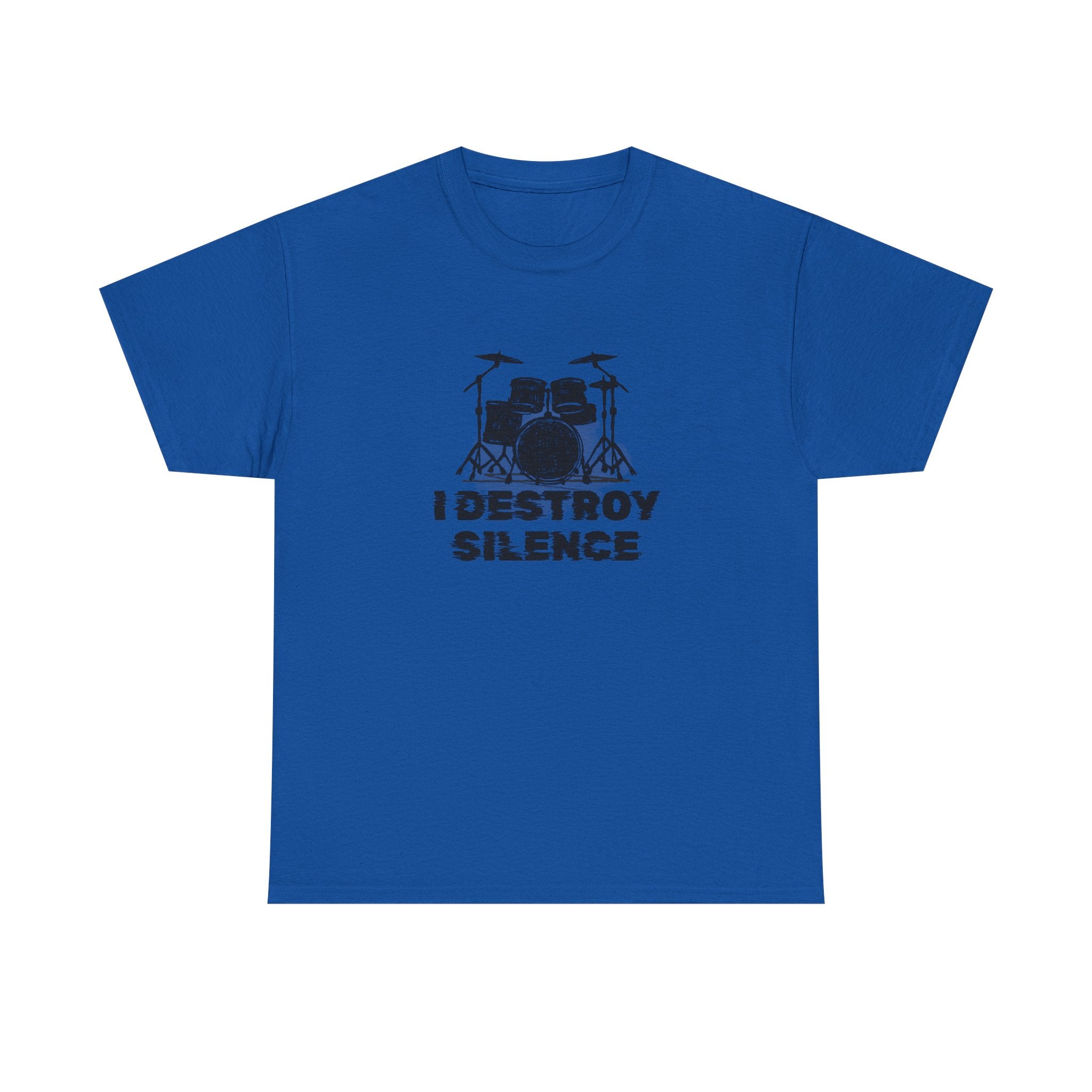 I Destroy Silence T-Shirt - Drummer Graphic Tee Drum Kit Music Shirt