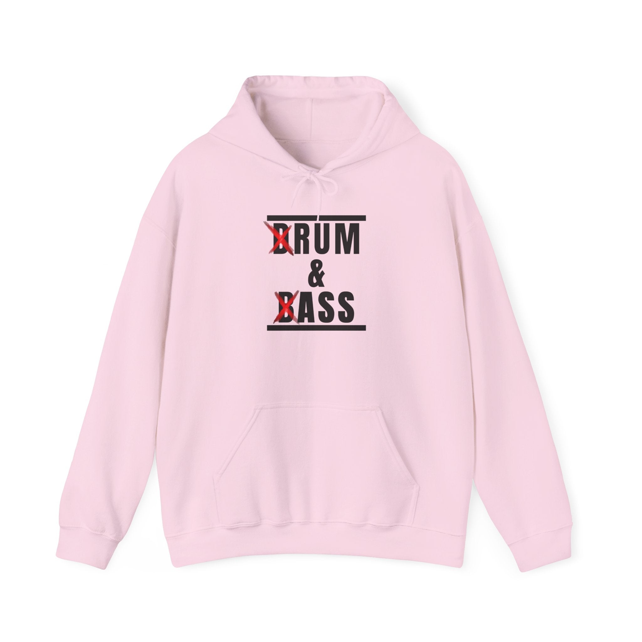 Drum and Bass Hoodie - Funny Drummer Sweatshirt Rum & Ass Music Pullover