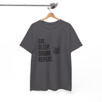 Eat Sleep Drum Repeat T-Shirt - Drummer Graphic Tee