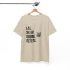 Eat Sleep Drum Repeat T-Shirt - Drummer Graphic Tee