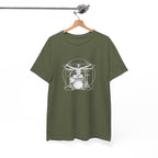 Drummer Vitruvian T-shirt - Drum Kit Graphic Tee Musician Shirt