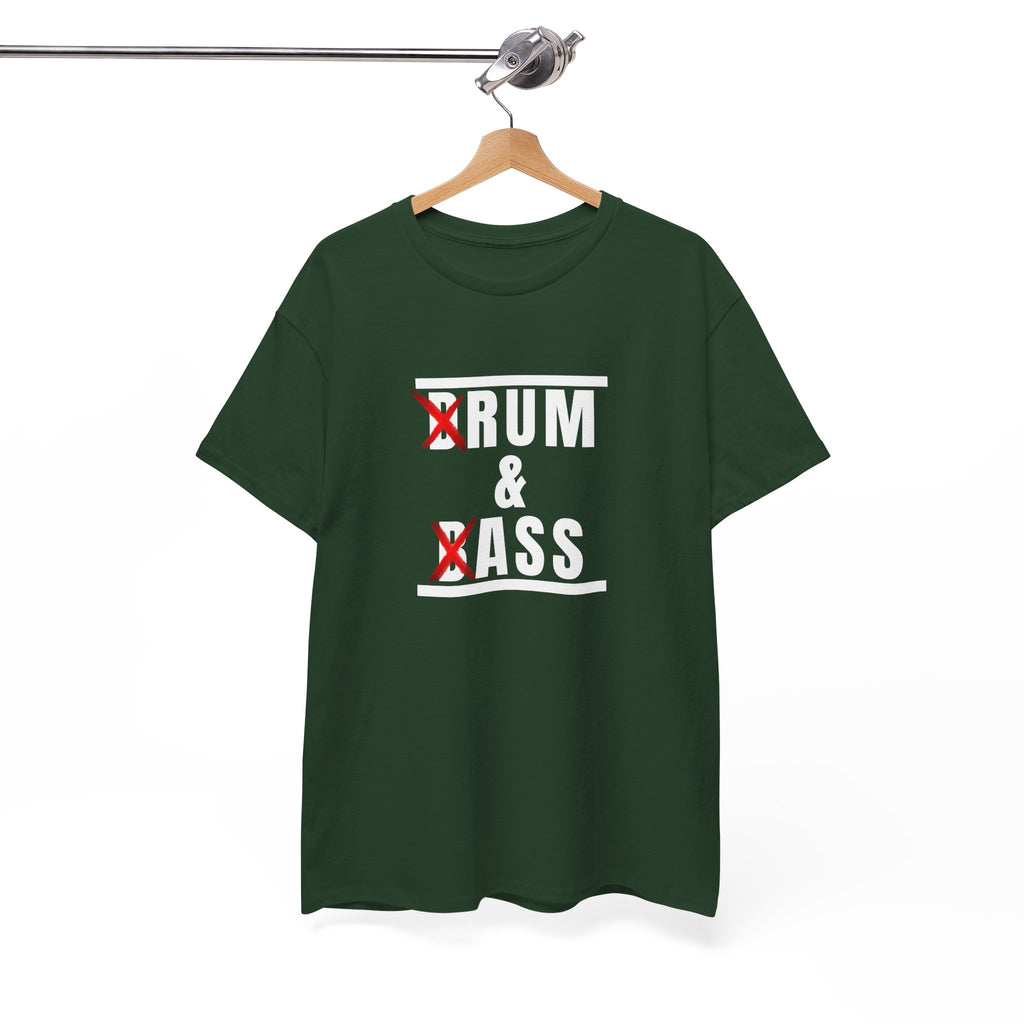 Drum and Bass T-Shirt - Funny Drummer Graphic Tee Rum & Ass Music Shirt