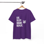 Eat Sleep Drum Repeat T-Shirt - Drummer Graphic Tee