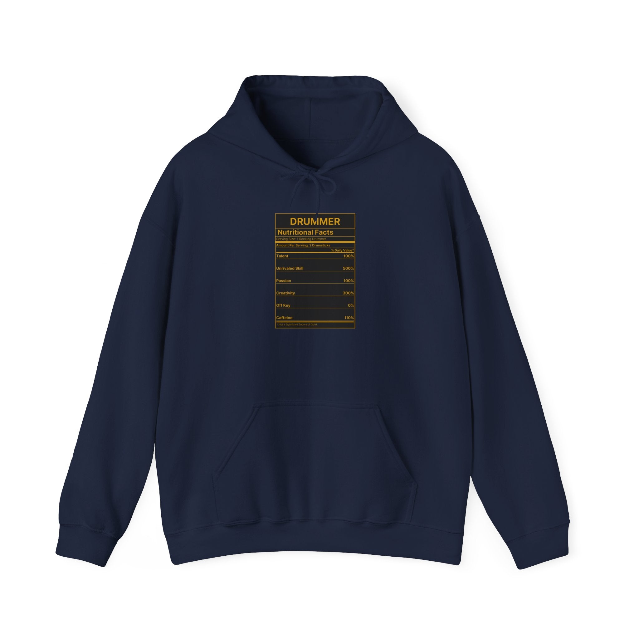 Drummer Nutritional Facts Hoodie – Drummer Gift Sweatshirt