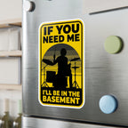 I'll Be In The Basement Drummer Sticker – Drum Player Sticker, Drumming Humor Sticker