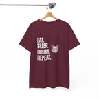Eat Sleep Drum Repeat T-Shirt - Drummer Graphic Tee