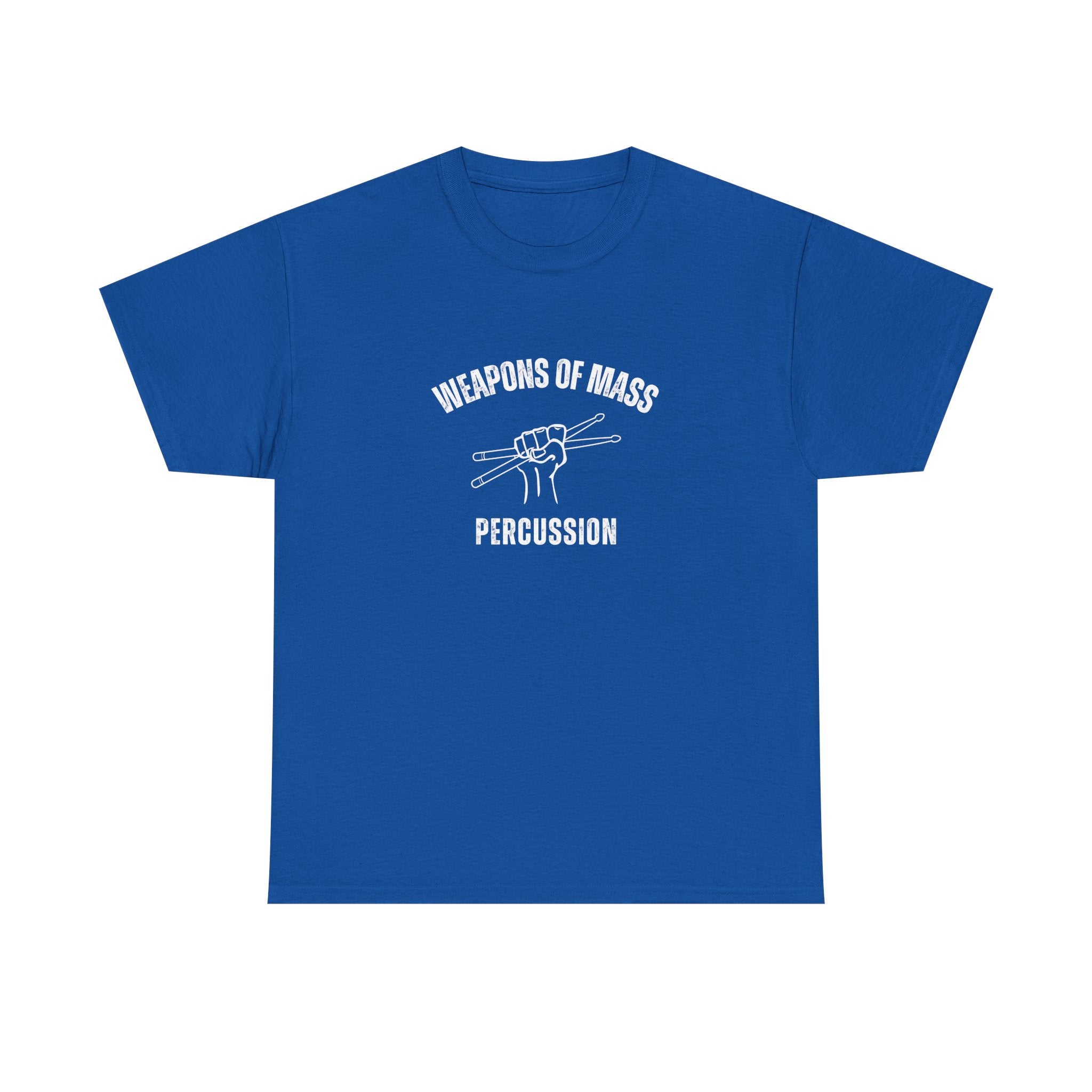 Weapons of Mass Percussion T-Shirt - Drummer Graphic Tee Music Rhythm Shirt