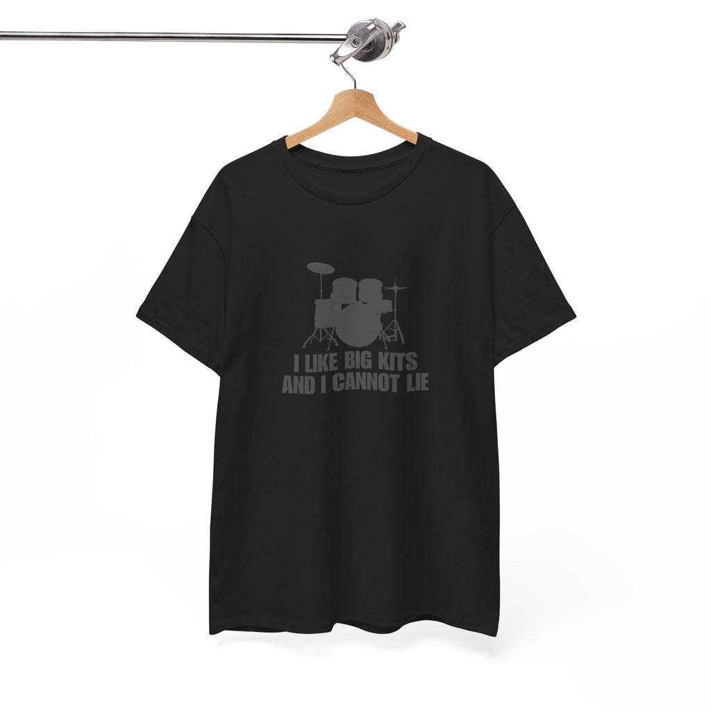 I Like Big Kits and I Cannot Lie T-Shirt - Funny Drummer Graphic Tee Music Shirt