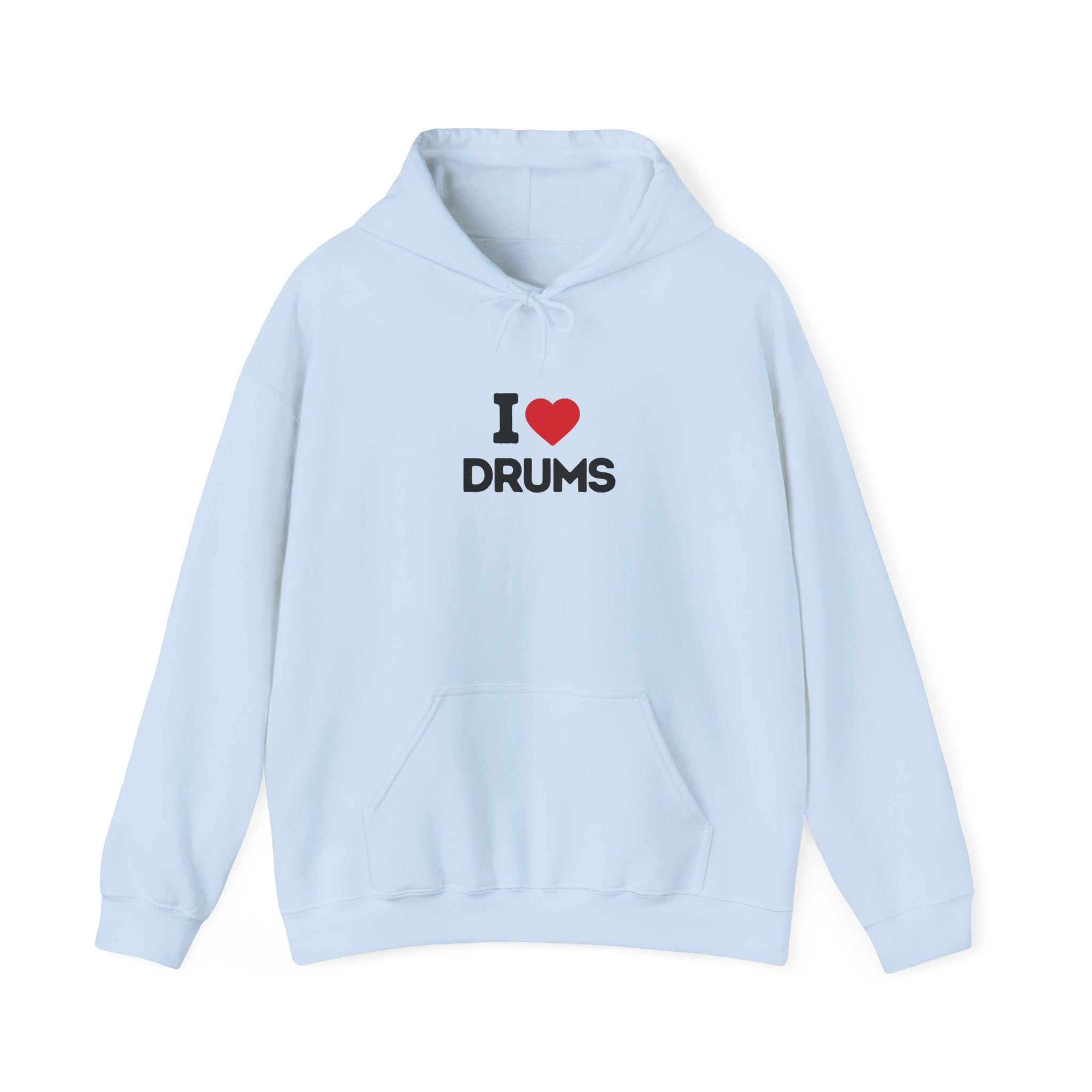 I Heart Drums Hoodie - Funny Drummer Gift Sweatshirt, Drumming Lover Hoodie, Gift for Drummer, Percussion Music Hoodie, Drum Player Gift Idea