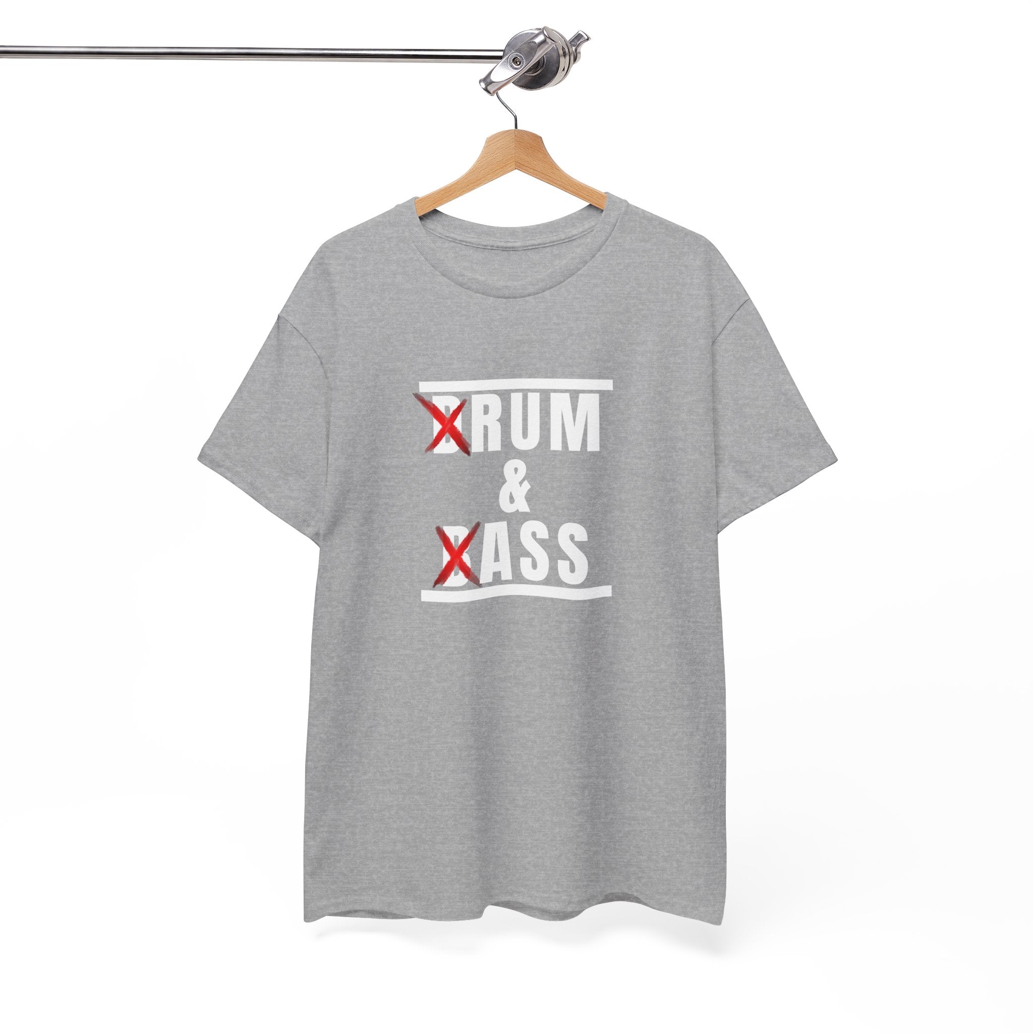 Drum and Bass T-Shirt - Funny Drummer Graphic Tee Rum & Ass Music Shirt