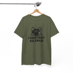 I Destroy Silence T-Shirt - Drummer Graphic Tee Drum Kit Music Shirt