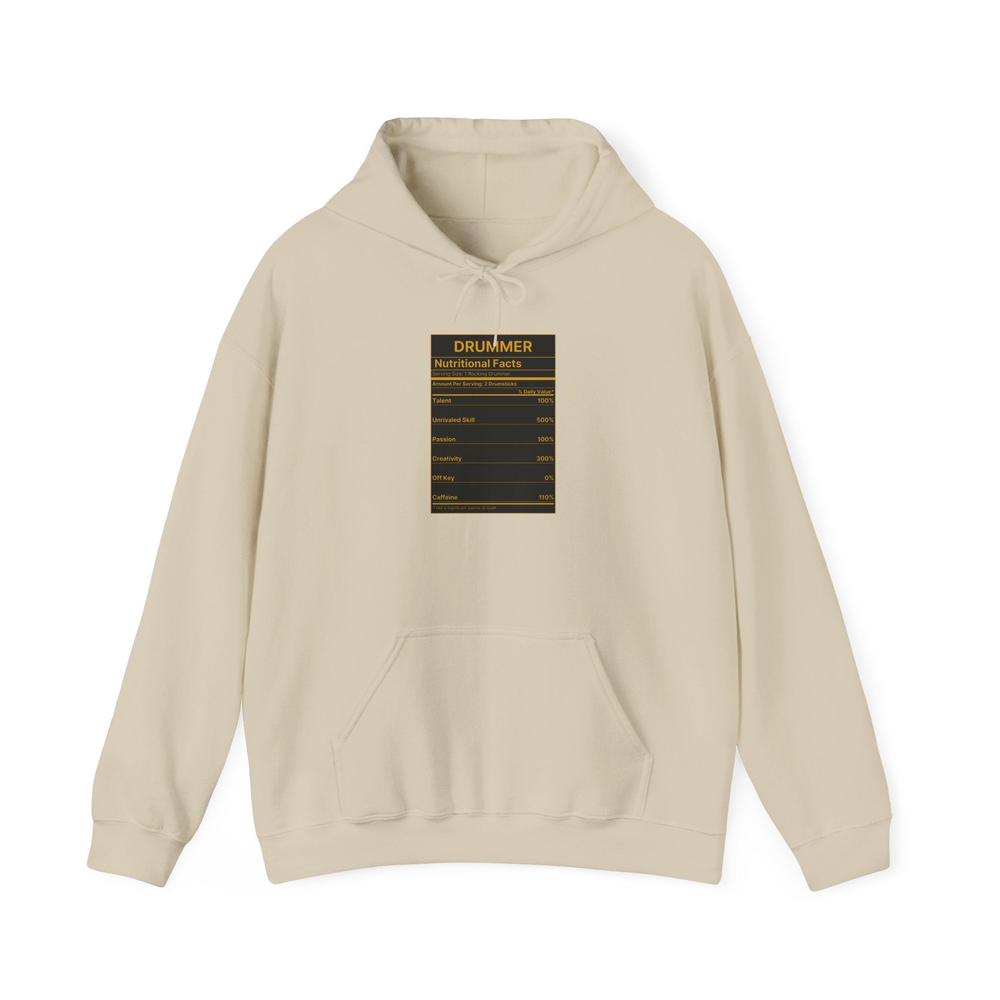 Drummer Nutritional Facts Hoodie – Drummer Gift Sweatshirt