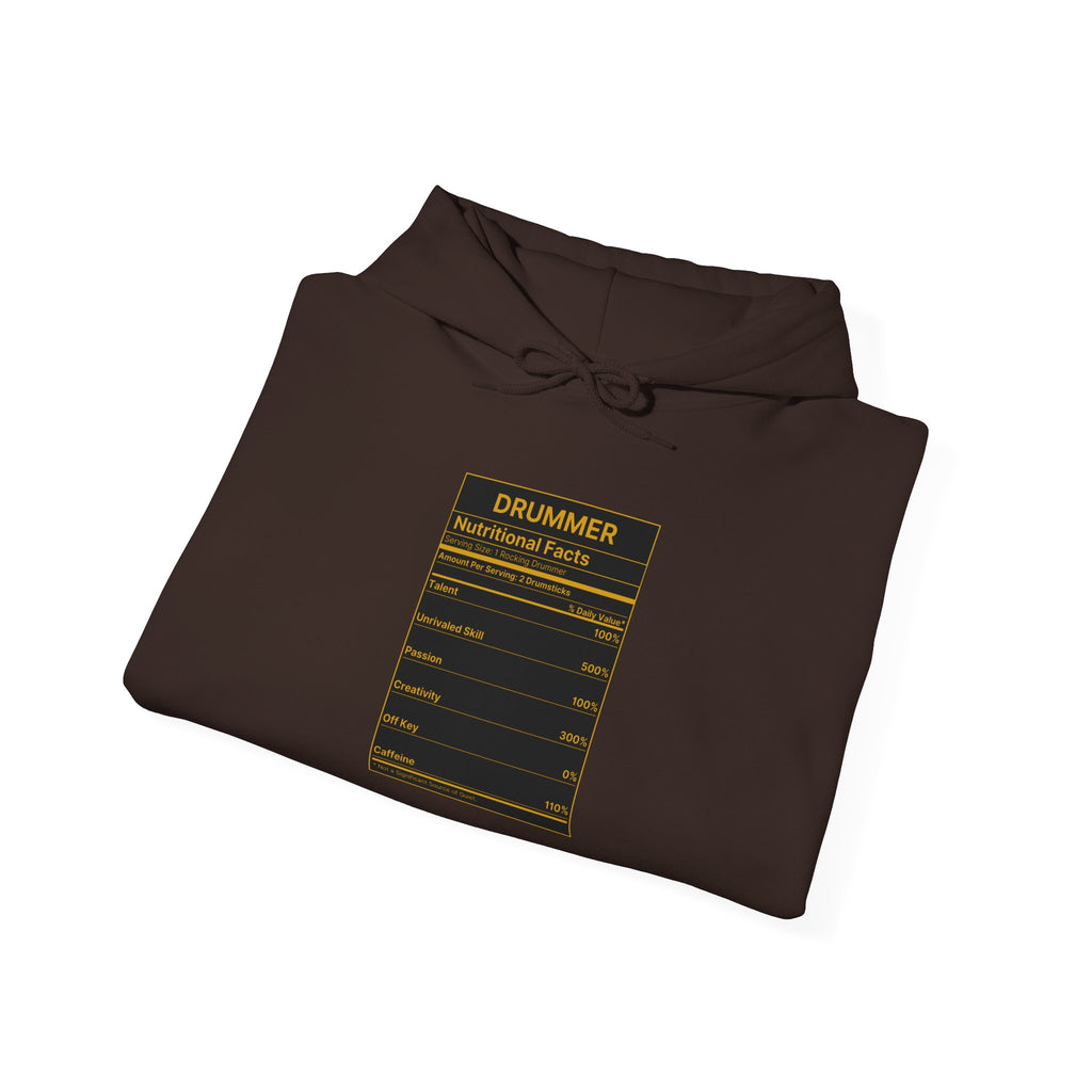 Drummer Nutritional Facts Hoodie – Drummer Gift Sweatshirt