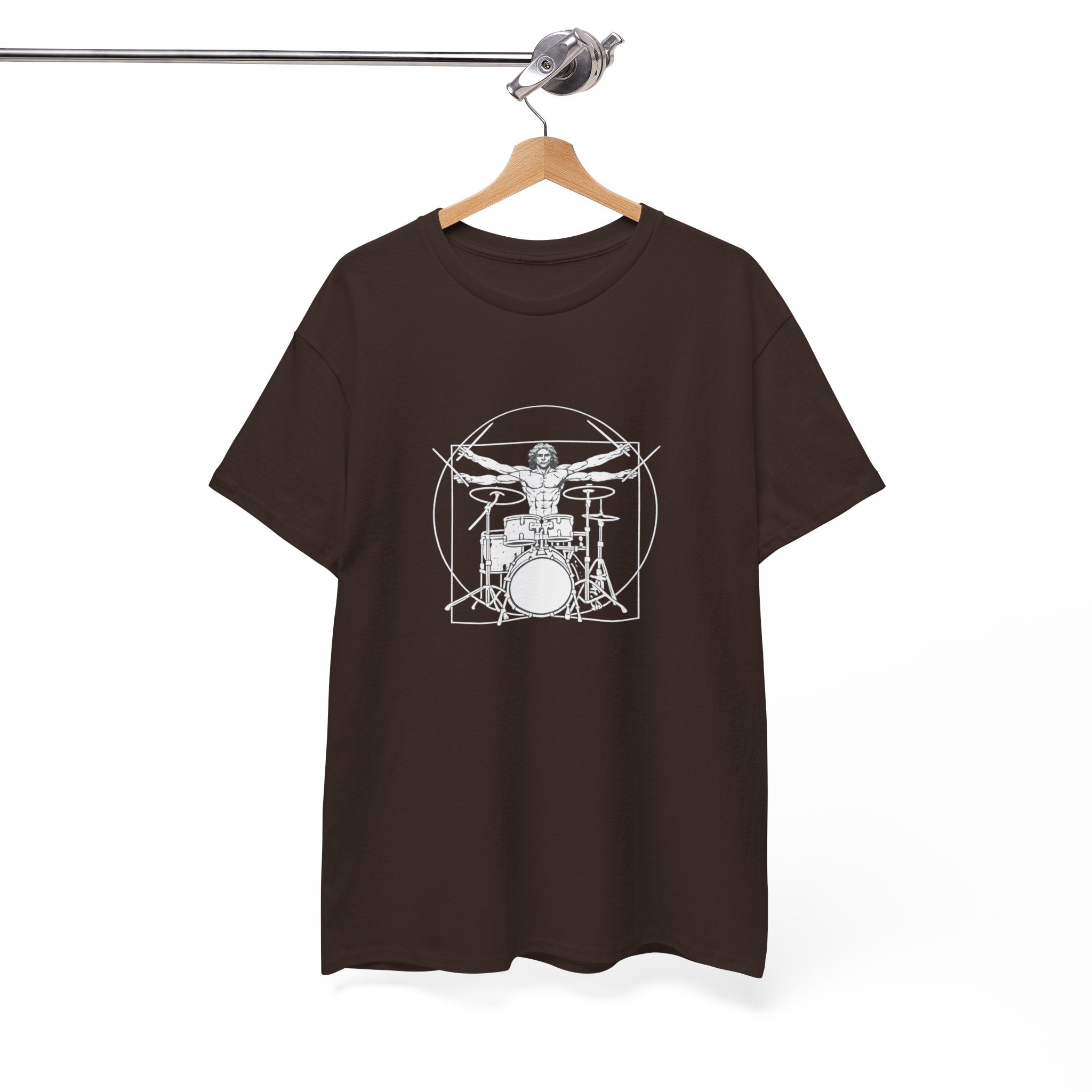 Drummer Vitruvian T-shirt - Drum Kit Graphic Tee Musician Shirt