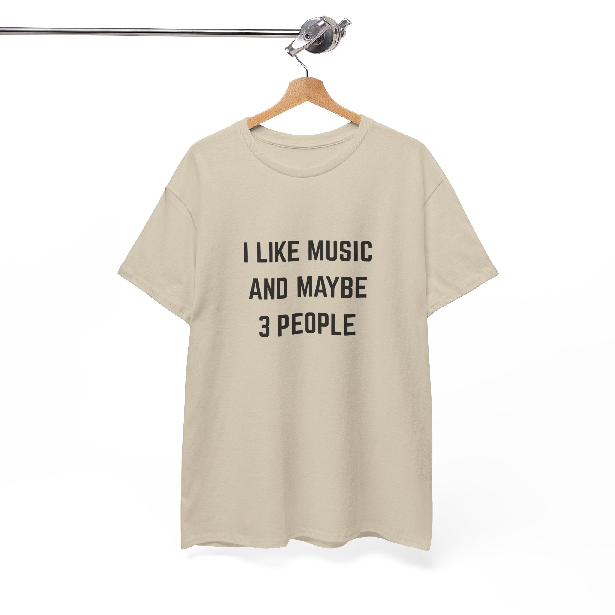I Like Music And Maybe 3 People T-Shirt - Funny Music Lover Graphic Tee