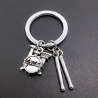 Mini Drum Set Keychain – Metal Pendant Keychain for Keys, Backpacks & Gear
