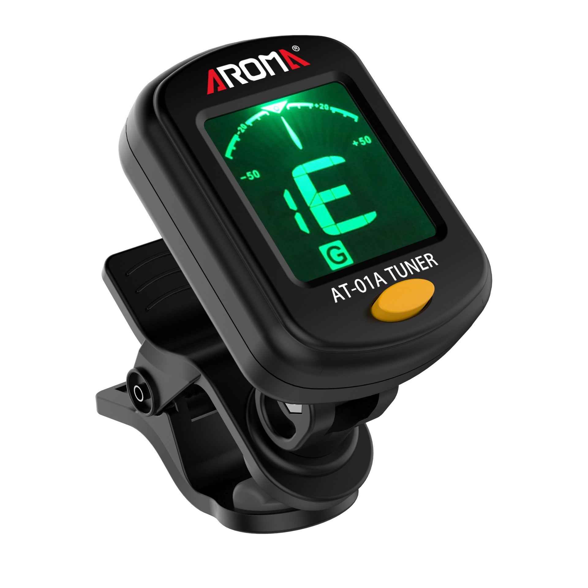 Clip-On Digital Tuner – Guitar, Ukulele, Bass, Violin