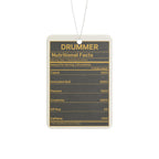 Drummer Nutritional Facts Car Freshener – Drummer Gift Car Accessory