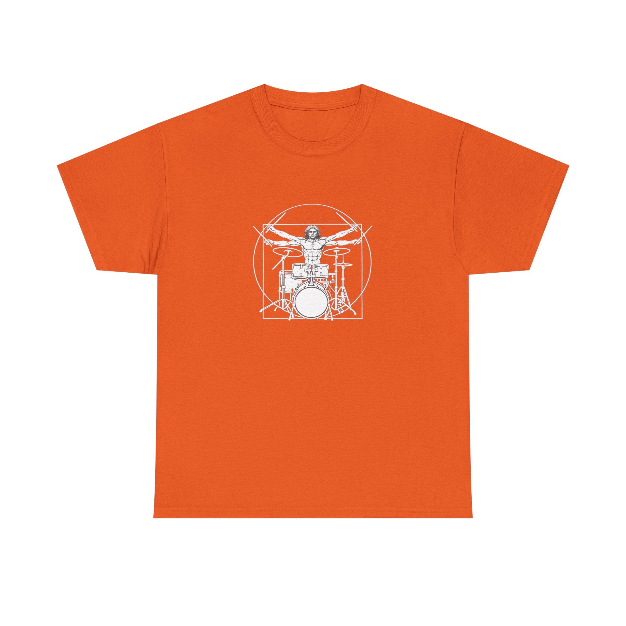Drummer Vitruvian T-shirt - Drum Kit Graphic Tee Musician Shirt