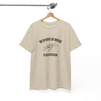Weapons of Mass Percussion T-Shirt - Drummer Graphic Tee Music Rhythm Shirt