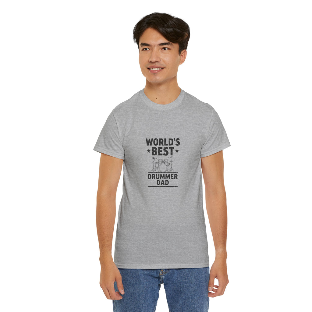 World's Best Drummer Dad T-Shirt - Drumming Gift for Dad