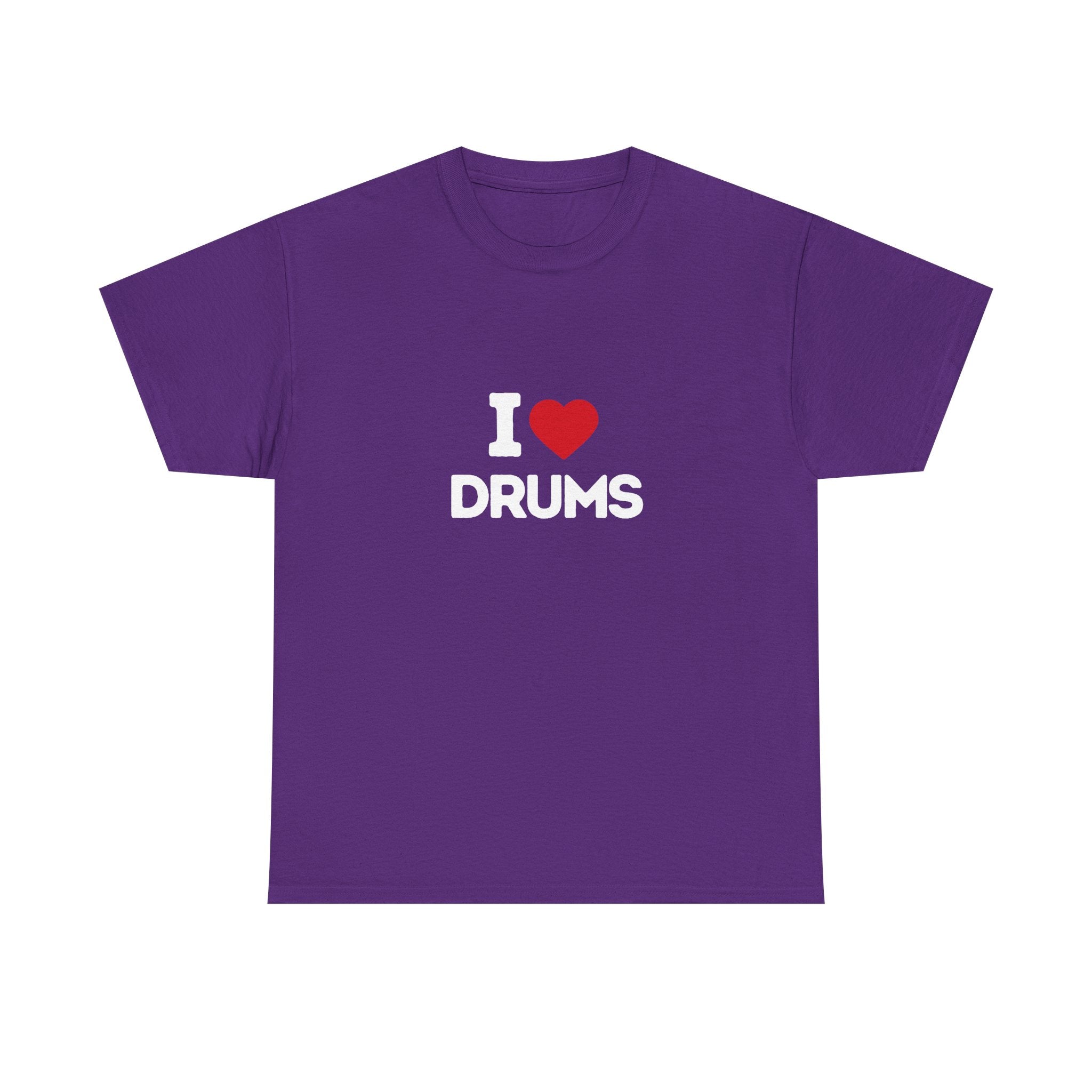 I Heart Drums T-Shirt, Funny Drummer Gift Shirt, Drumming Lover Tee, Gift for Drummer, Percussion Music Shirt, Drum Player Gift Idea