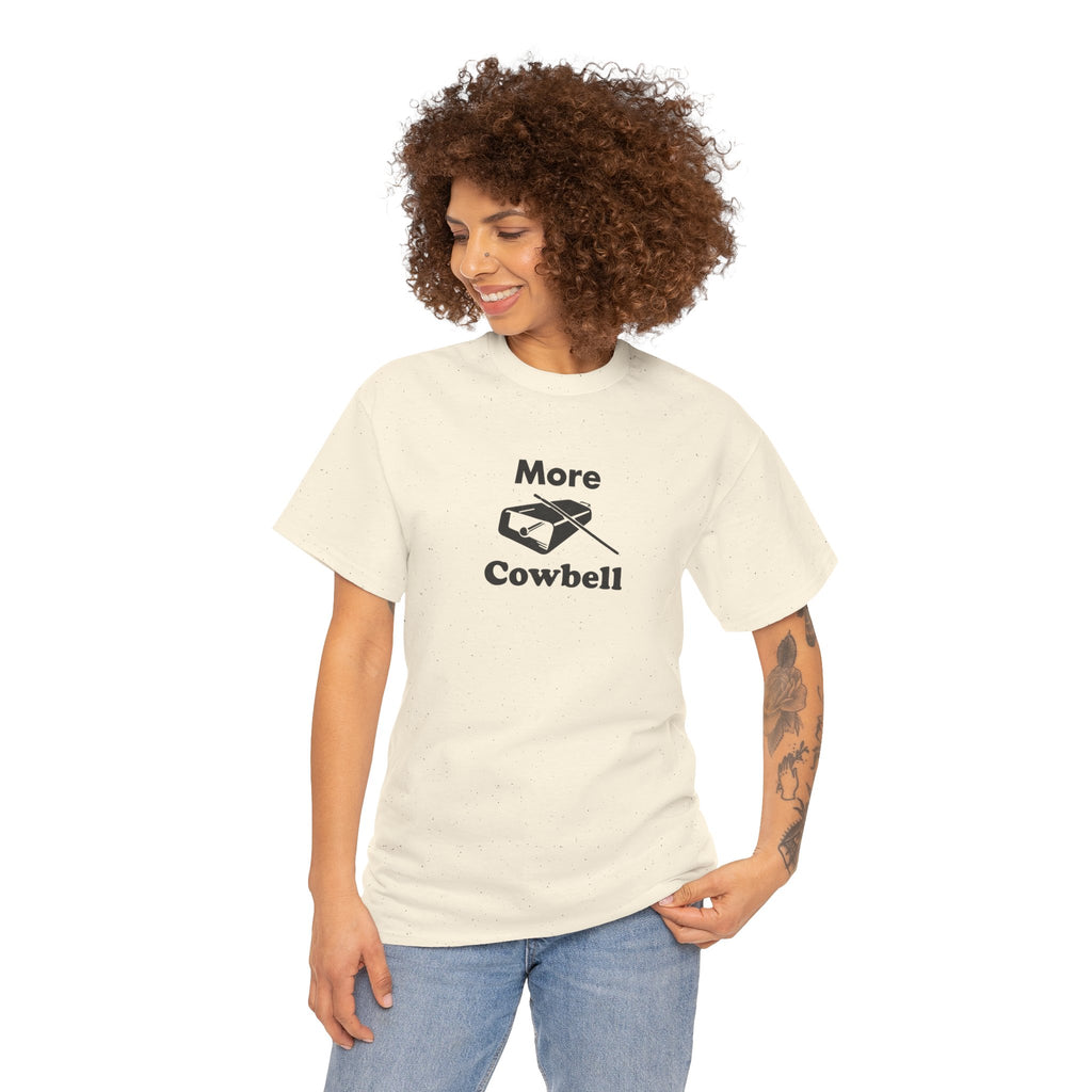 More Cowbell T-Shirt - Funny Drummer Graphic Tee Music Shirt