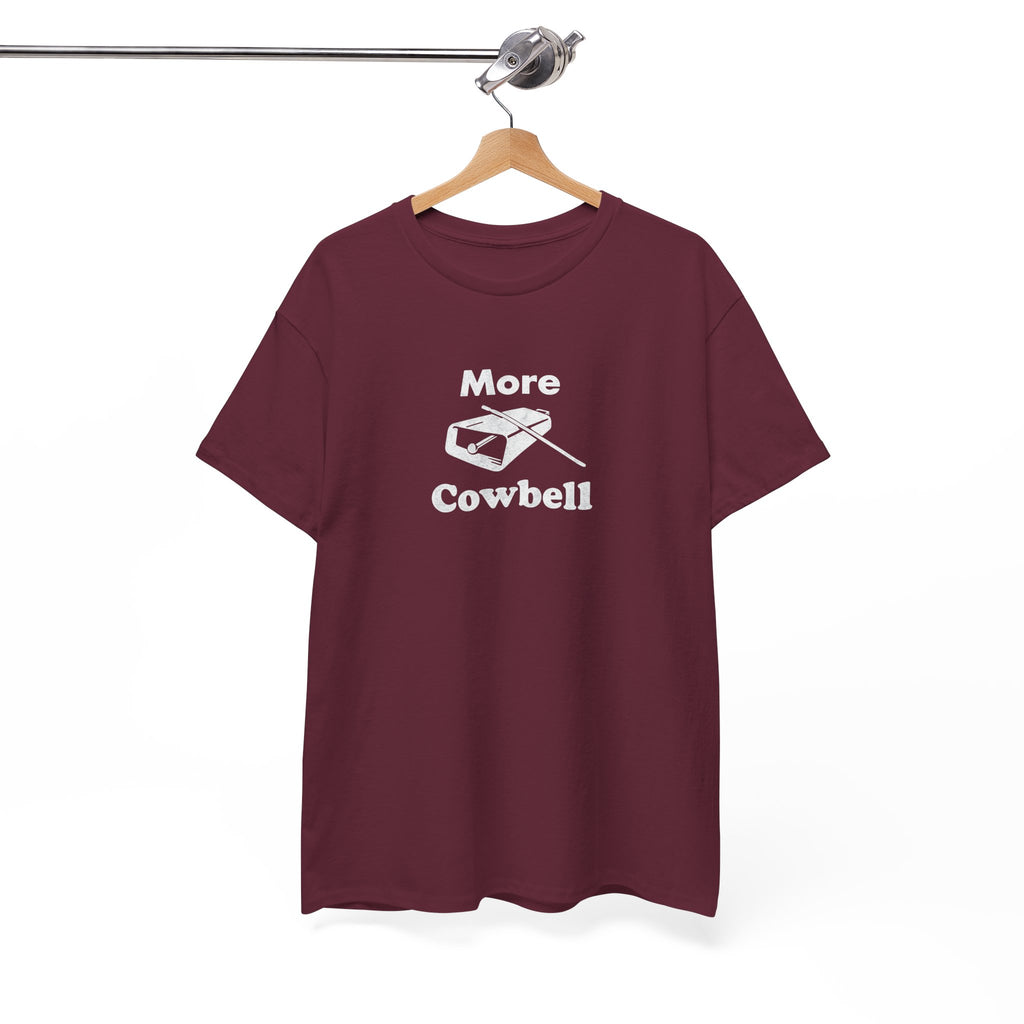 More Cowbell T-Shirt - Funny Drummer Graphic Tee Music Shirt
