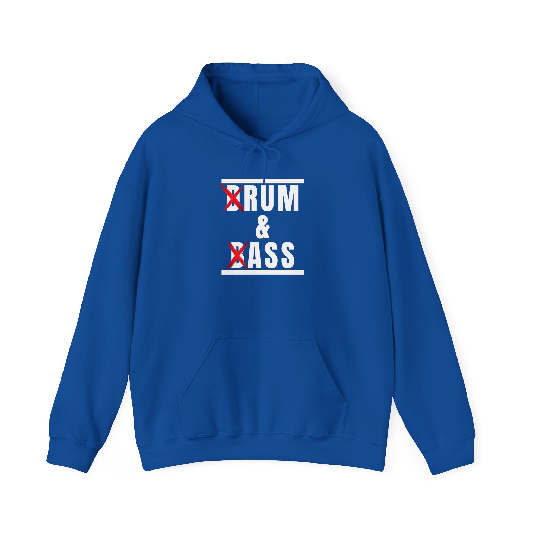 Drum and Bass Hoodie - Funny Drummer Sweatshirt Rum & Ass Music Pullover