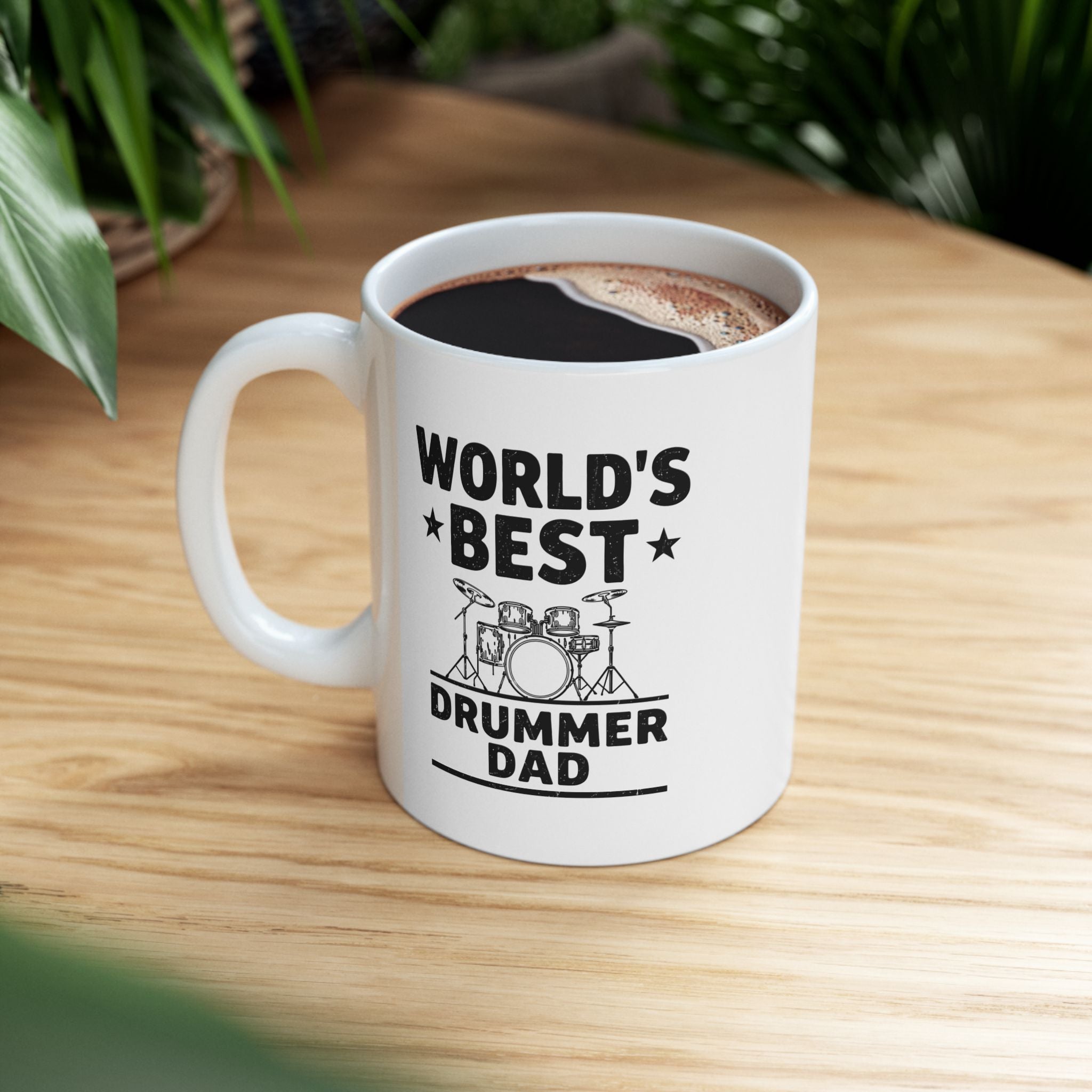 World's Best Drummer Dad Mug - Drumming Gift for Dad