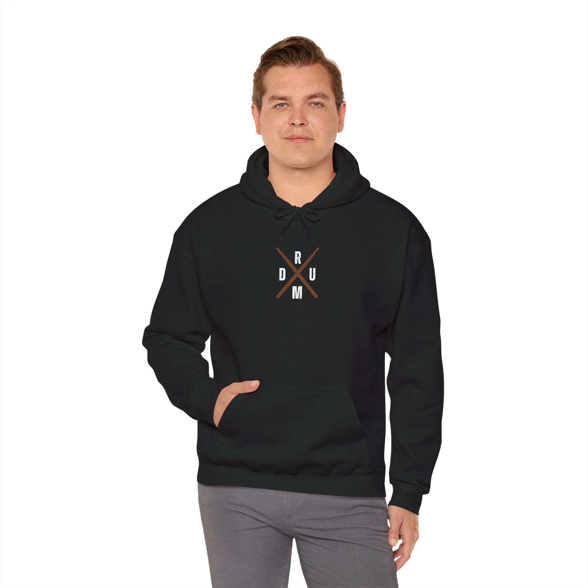 Drumsticks Crossed Hoodie - Drummer Sweatshirt Drum Musician Pullover