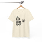Eat Sleep Drum Repeat T-Shirt - Drummer Graphic Tee