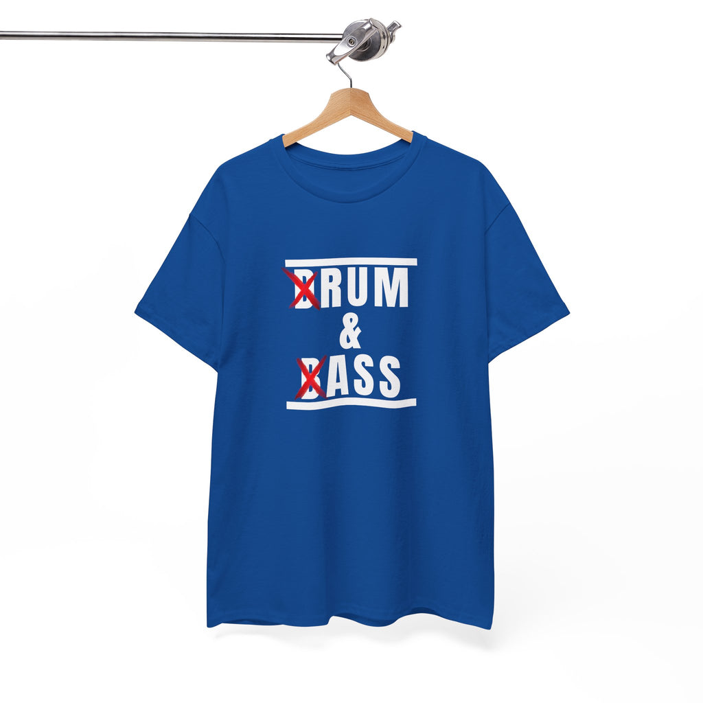 Drum and Bass T-Shirt - Funny Drummer Graphic Tee Rum & Ass Music Shirt