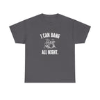 I Can Bang All Night T-Shirt - Vintage Drum Set Graphic Tee for Drummers