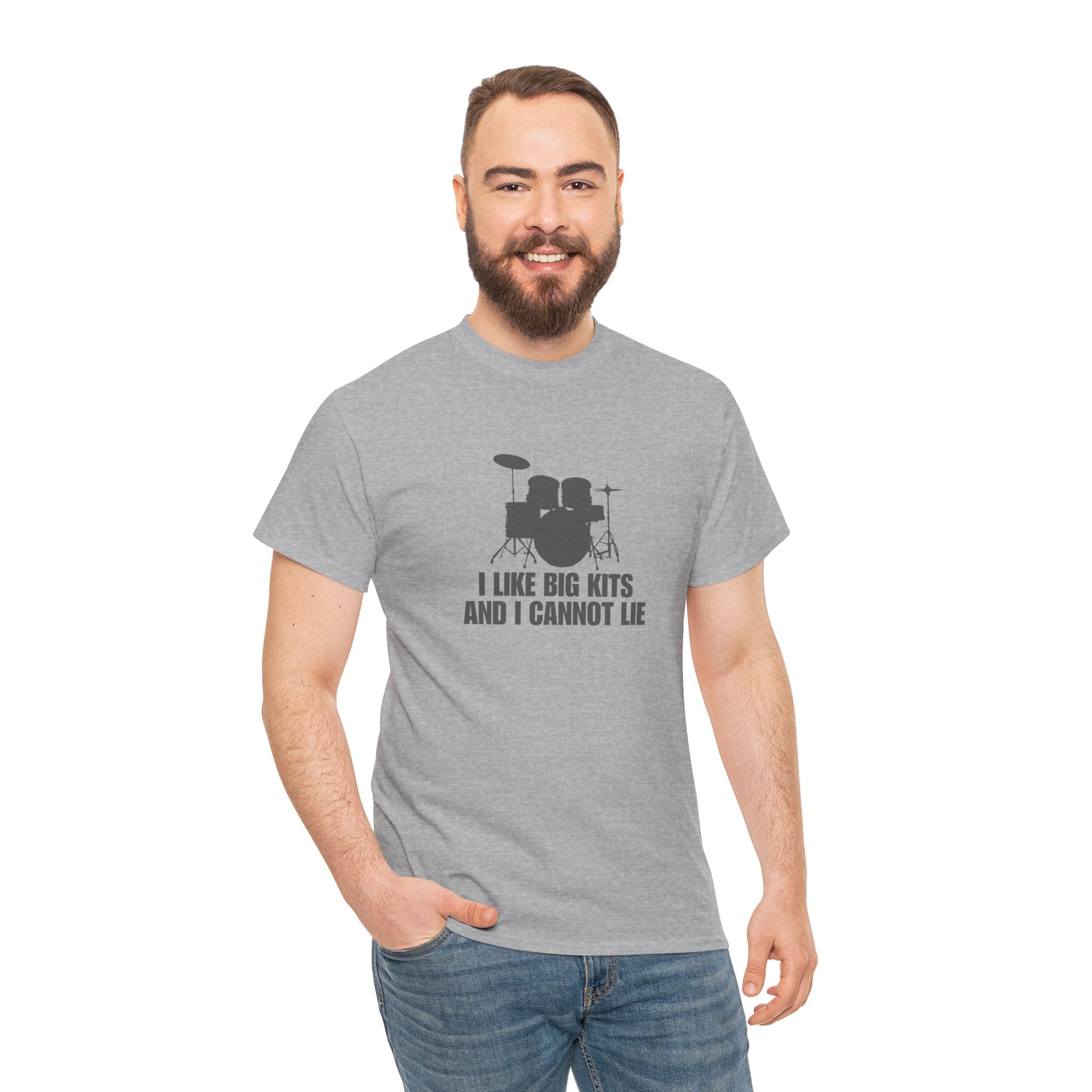 I Like Big Kits and I Cannot Lie T-Shirt - Funny Drummer Graphic Tee Music Shirt