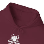 I Destroy Silence Hoodie - Drummer Sweatshirt Drum Kit Music Pullover