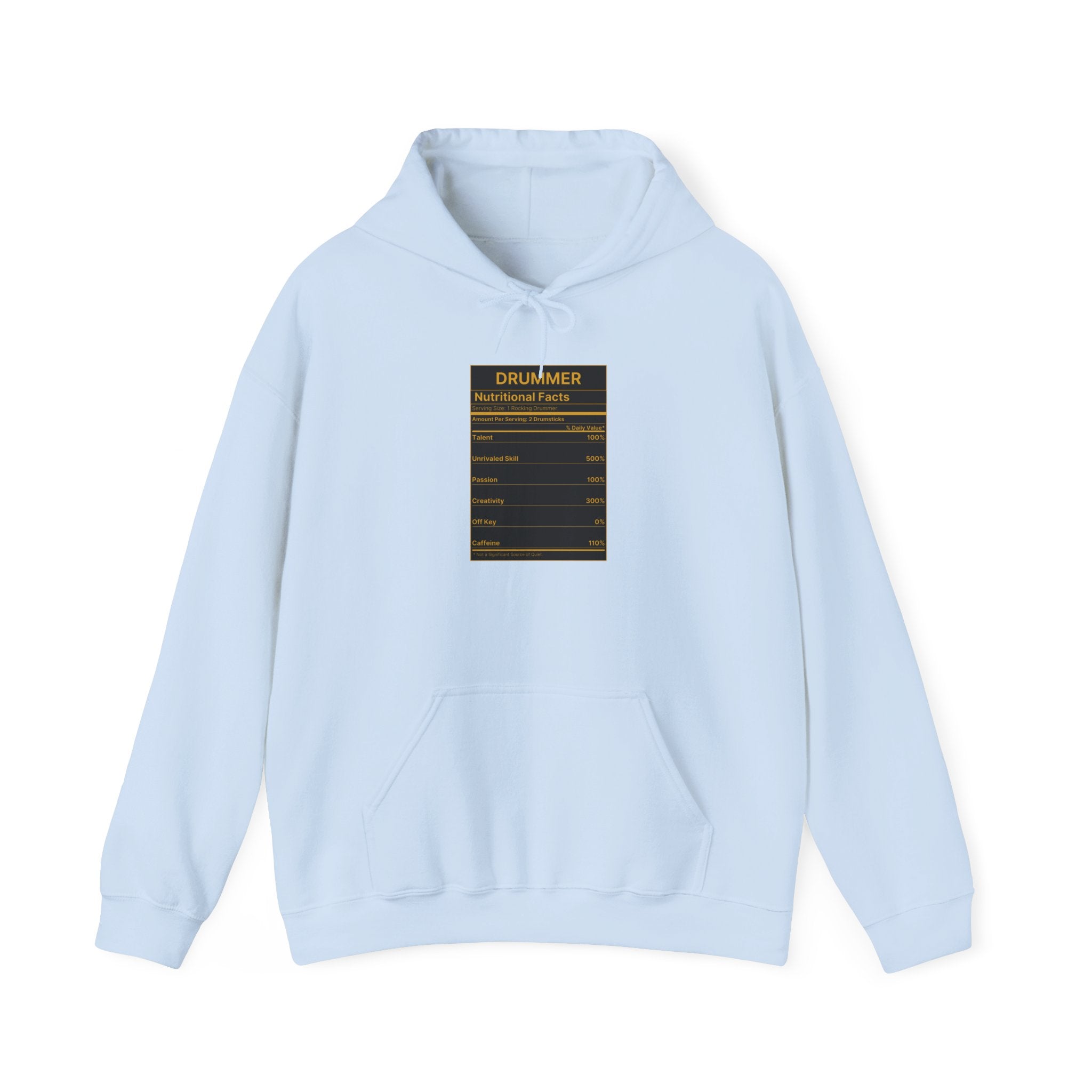 Drummer Nutritional Facts Hoodie – Drummer Gift Sweatshirt