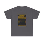 Drummer Nutritional Facts T-Shirt – Drummer Gift Shirt, Percussion Player Tee