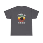 I Paused My Drums to Be Here T-Shirt - Retro Drum Kit Graphic Tee for Drummers
