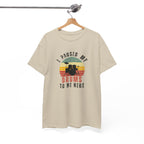 I Paused My Drums to Be Here T-Shirt - Retro Drum Kit Graphic Tee for Drummers
