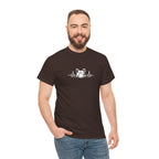 Drummer Heartbeat Lifeline T-Shirt - Drum Kit Graphic Tee Music Shirt