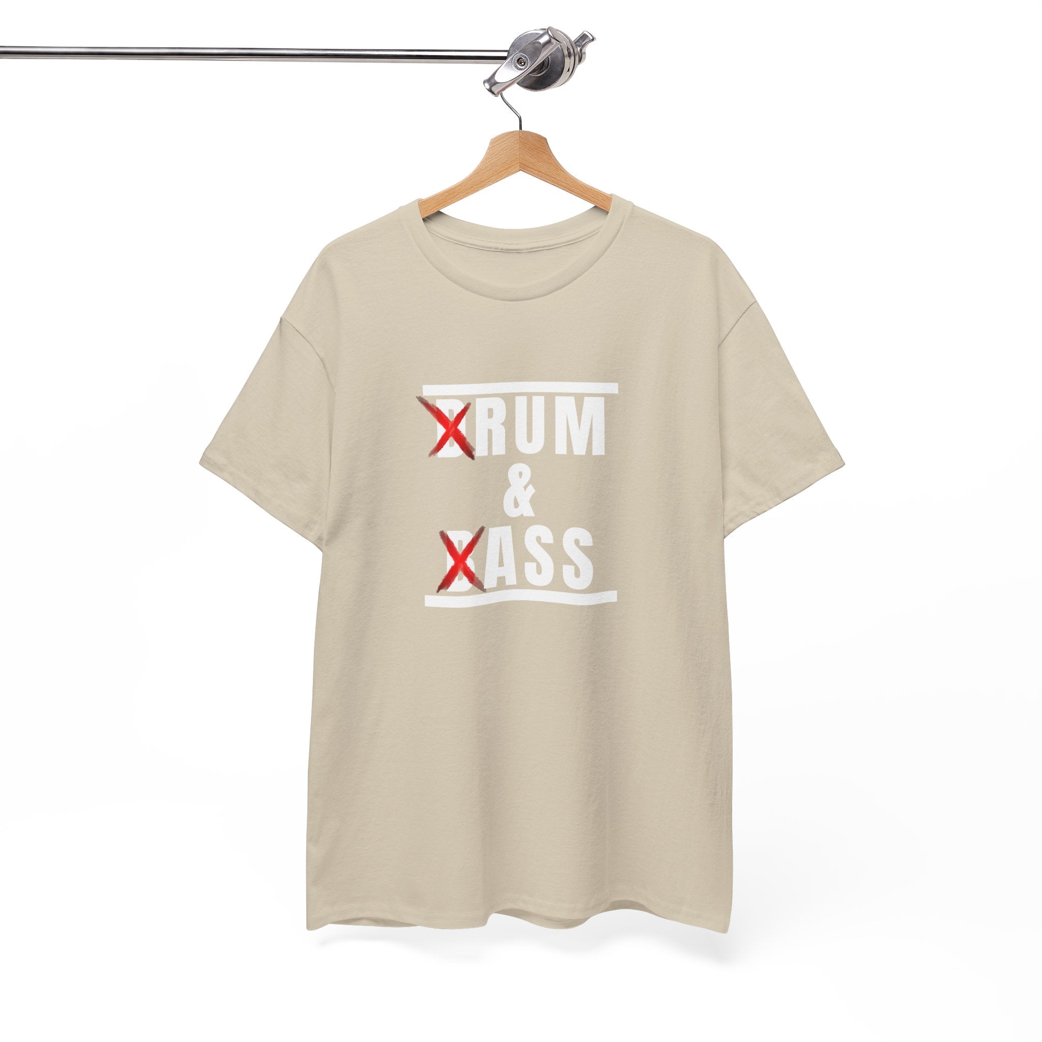 Drum and Bass T-Shirt - Funny Drummer Graphic Tee Rum & Ass Music Shirt