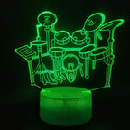 3D Drum Kit Night Light – Color-Changing LED Lamp