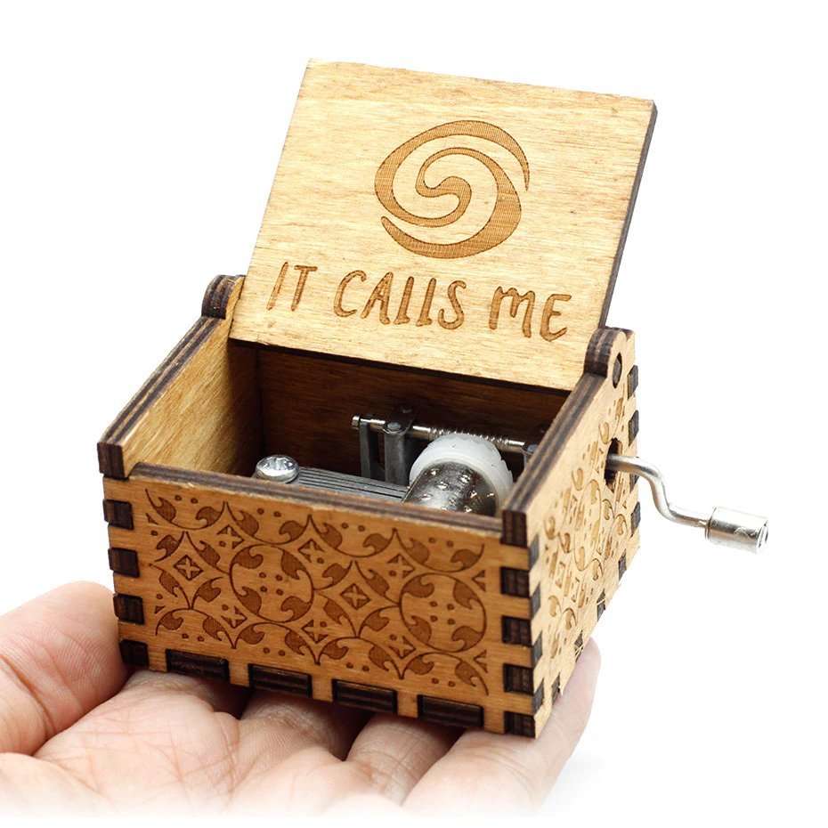Wooden Hand Crank Music Box – Portable Melody Box
