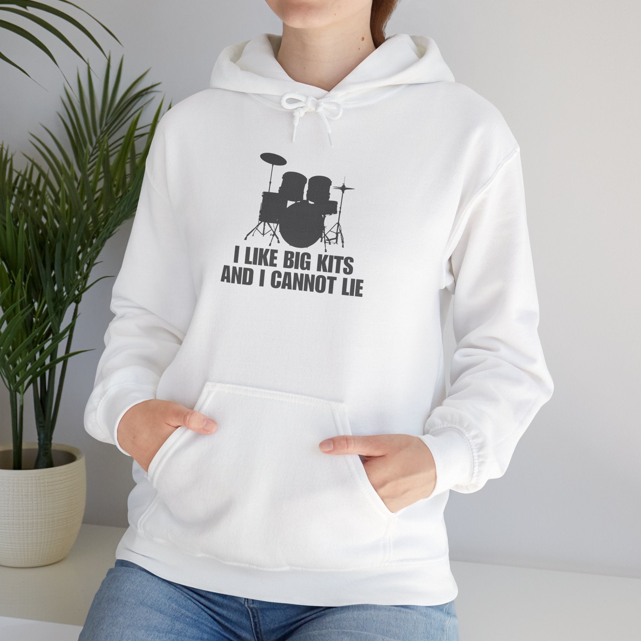 I Like Big Kits and I Cannot Lie Hoodie - Funny Drummer Sweatshirt Music Pullover
