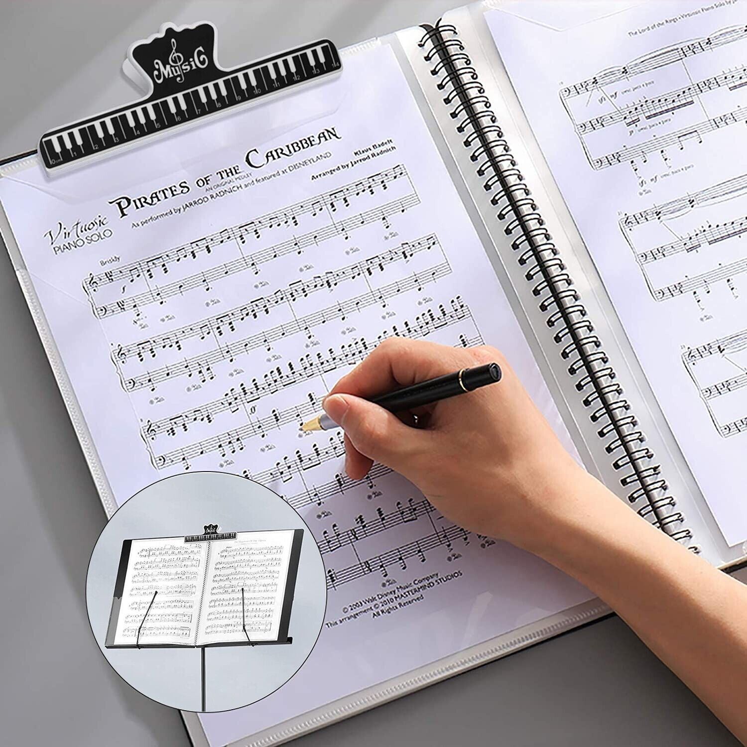 Heavy Duty Music Stand – Folding Adjustable Sheet Holder