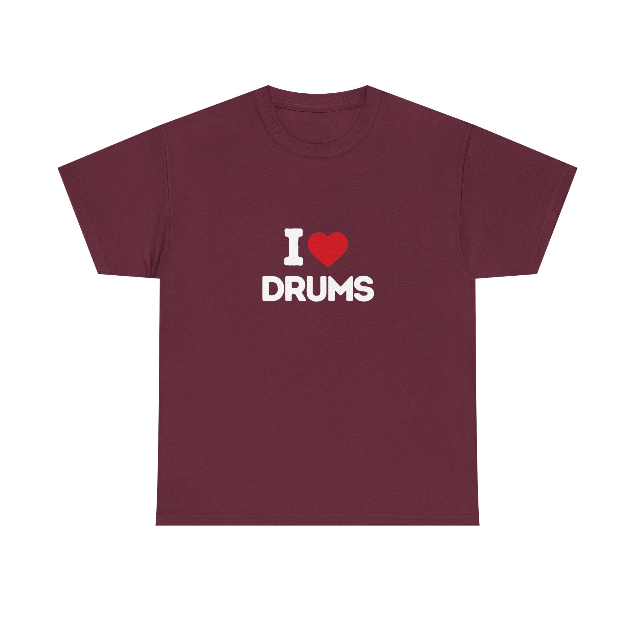 I Heart Drums T-Shirt, Funny Drummer Gift Shirt, Drumming Lover Tee, Gift for Drummer, Percussion Music Shirt, Drum Player Gift Idea