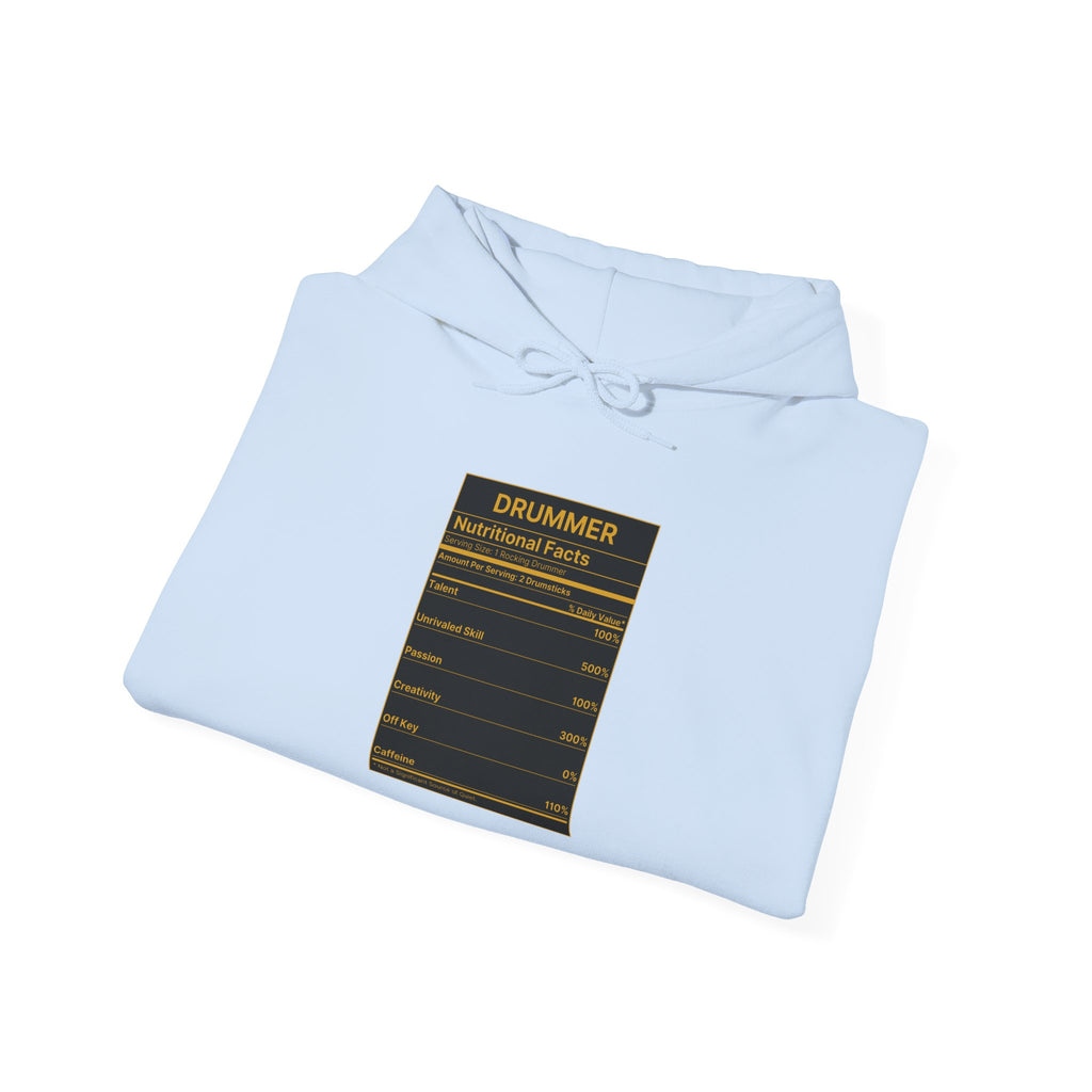 Drummer Nutritional Facts Hoodie – Drummer Gift Sweatshirt