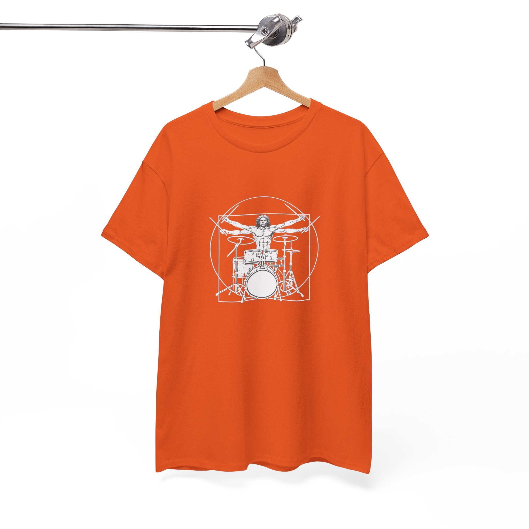 Drummer Vitruvian T-shirt - Drum Kit Graphic Tee Musician Shirt