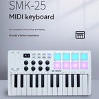 MIDI Pad Controller Keyboard – Portable 25-Key Production Controller